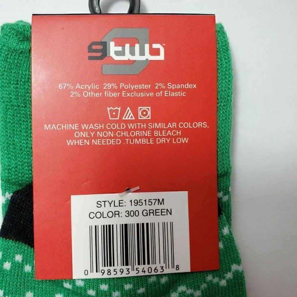 Holiday Christmas Socks Crew Mens Shoe Size 7-12 Novelty NEW‎